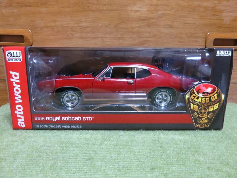 アメリカンマッスル 1/18 ポンティアック GTO 1968 ロイヤル ボブキャット (クラス 68インチ) 50周年記念 レッド