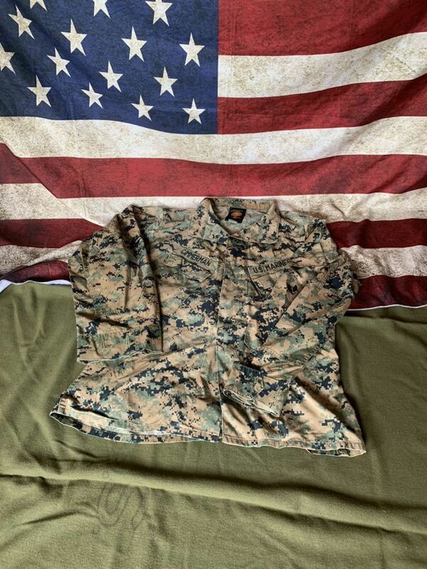 米軍 海兵隊 実物 放出品 USMC ジャケット ユニフォーム MCCUU ピクセル MARPAT サイズ M-S ウッドランド デジタル迷彩 長袖 T