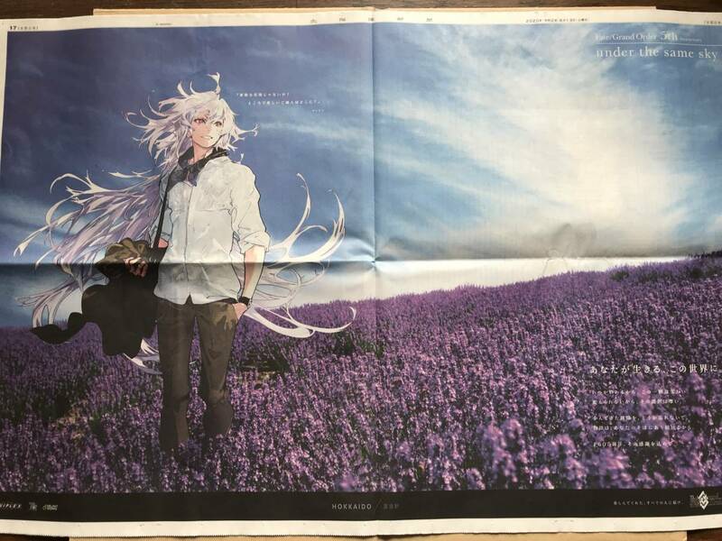 Fate/Grand Order 5th マーリン FGO5周年（北海道新聞 2020年6月13日 広告）送料込【未読品】