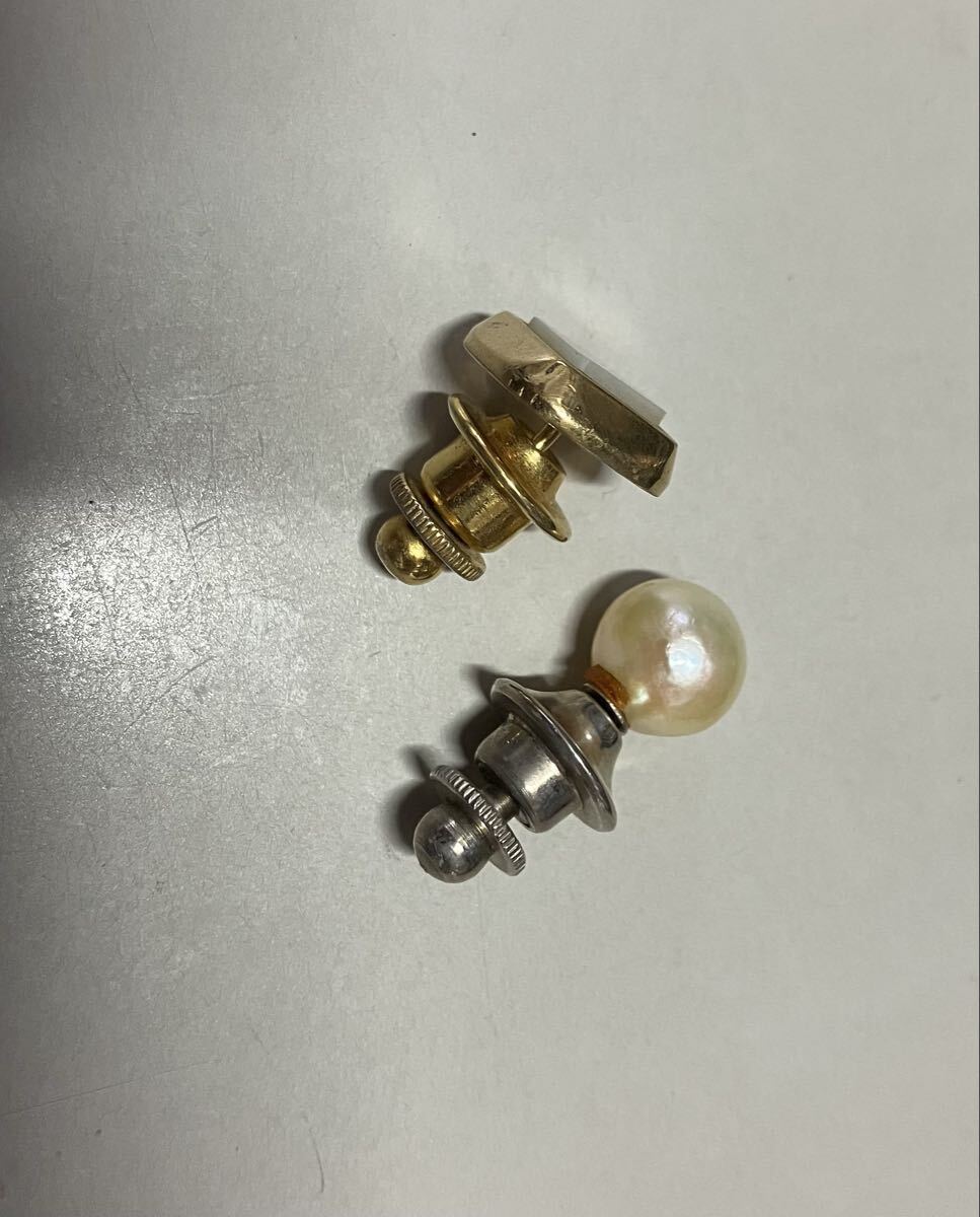 ラペルピン2点セット　メッキ（60サイズ）