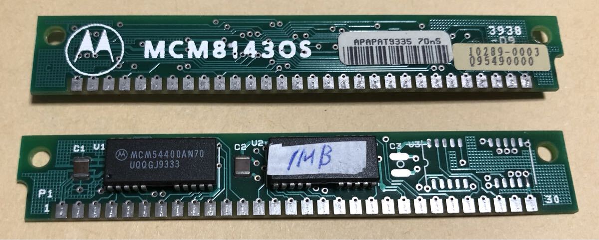30pin SIMM 1MB ２枚セット(70ns)MCM81430S