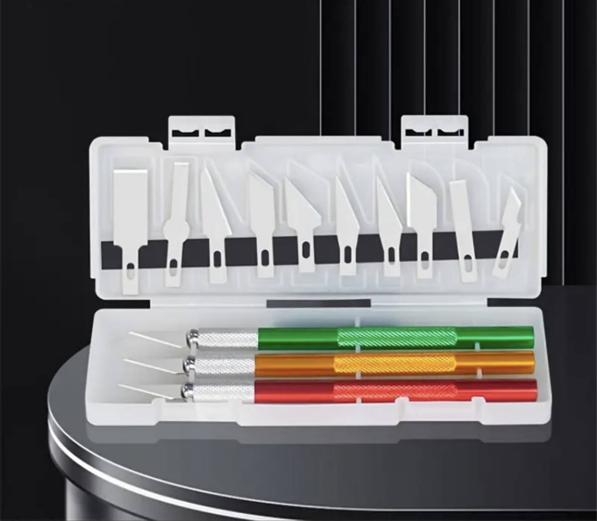 送料無料 三色彫刻刀13点セット ナイフペン ペーパーカッター DIY用品 精密ツール 新品 文房具 工作