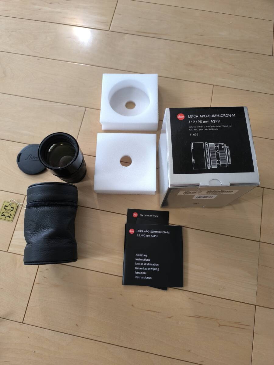 極希少品 Leica ライカ ズミクロン summicron Black paint M 90m F2 APO ASPH. アポ・ズミクロンM f2/90mm ミレニアム ブラックペイント 