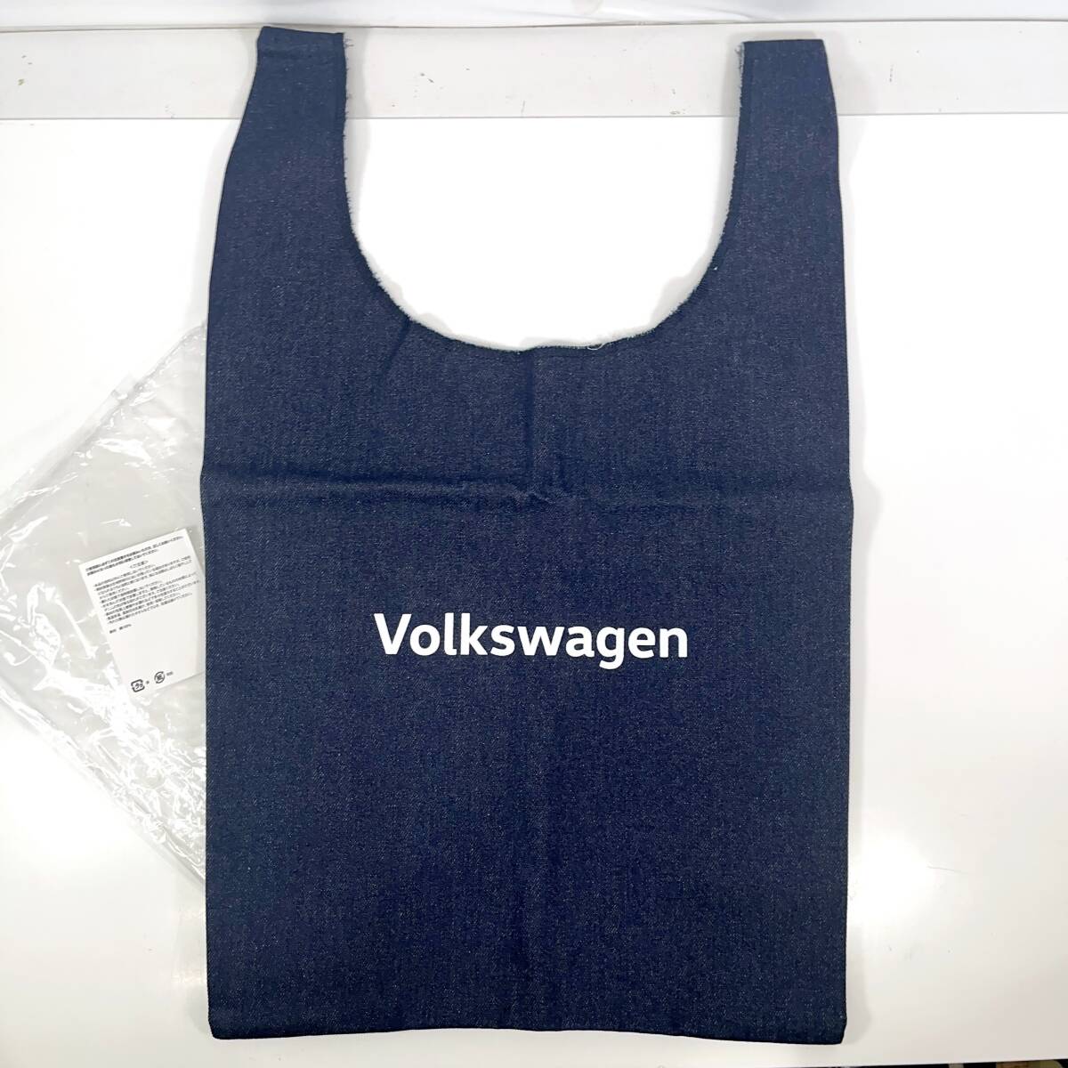 (志)【新品】Volkswagen/フォルクスワーゲン デニムマルシェバッグ オリジナルトートバッグ エコバッグ 綿100％ (o)0801D