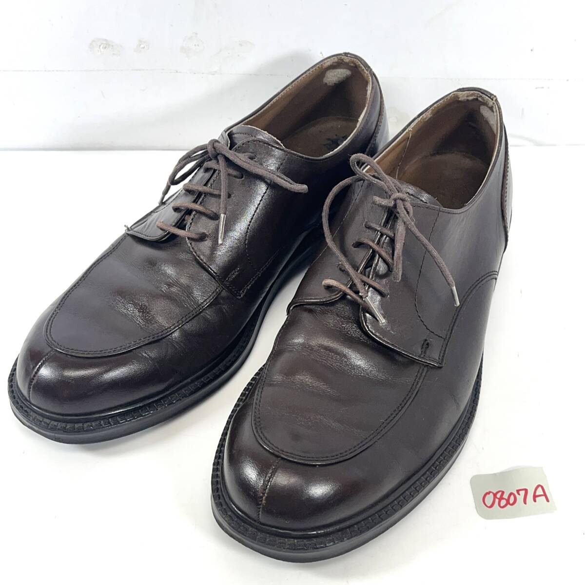 (志)REGAL/リーガル KENFORD/ケンフォード レザーシューズ K595 25.5cm EEE 革靴 ビジネス 紳士靴 Uチップ ブラウン 焦げ茶 (o)0807A