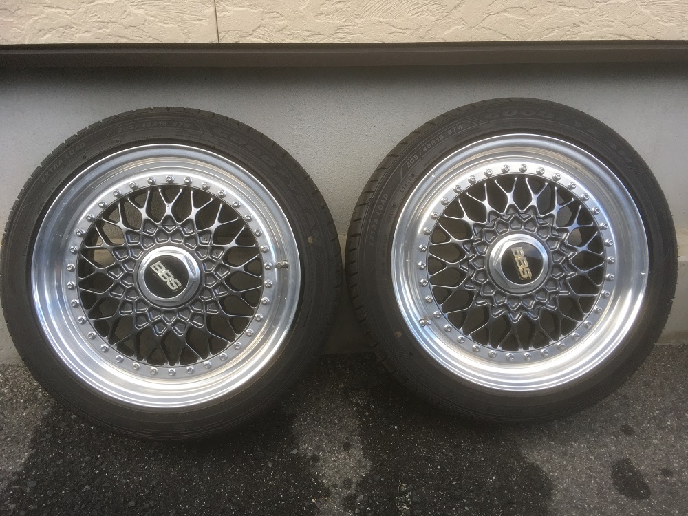 BBS アルミホイール 2本　RS317　7.5Jｘ16　オフセット35　グッドイヤー 205/45Ｒ１６