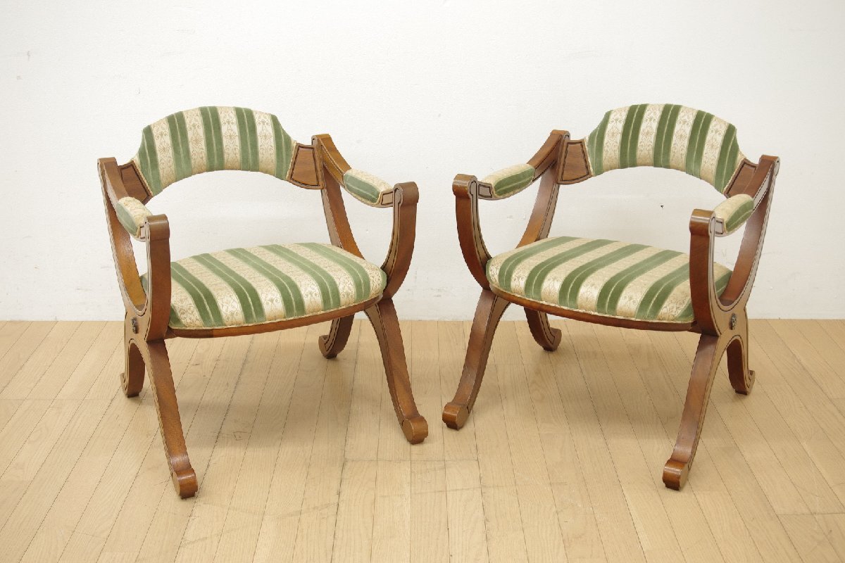 最高級 DREXEL HERITAGE ドレクセル ESPERANTO エスペラント アーム付きチェア 2脚セット ダイニング リビング イス 応接 書斎 ワーク