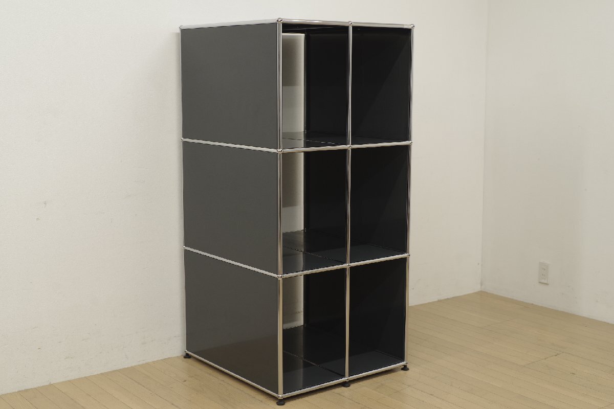 USM Haller ハラー 2列3段キャビネット ラック 棚 オープンラック シェルフ 収納 アントラサイト グレー リビング ワークスペース オフィス