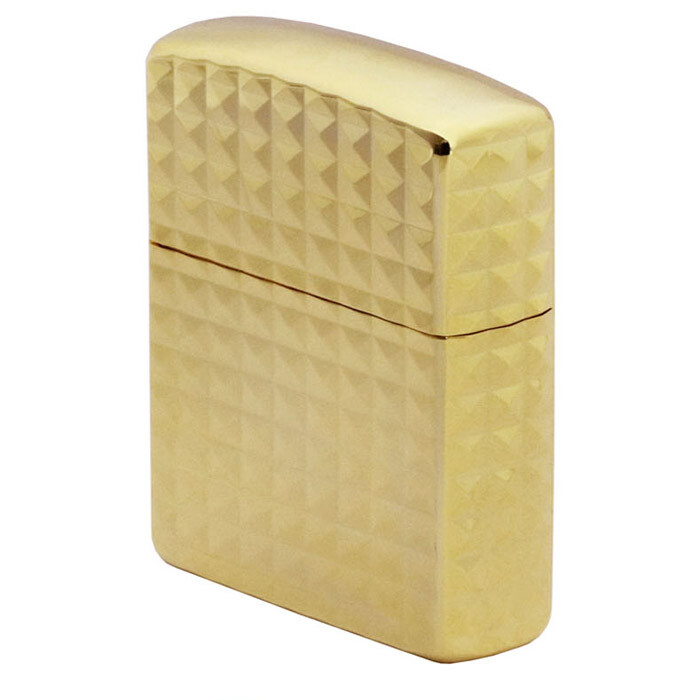 ジッポー オイルライター #162アーマー（鎧）4面加工 ダイヤカット ゴールド 162G-4DCｘ１個/送料無料