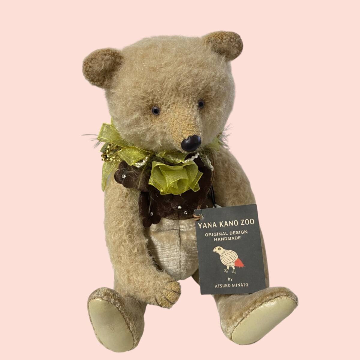 ☆保管品☆日本人作家 湊敦子 テディベアバレリーナ 清里フィールドバレエ 20周年記念 谷中のZOO ぬいぐるみ KK94067RG