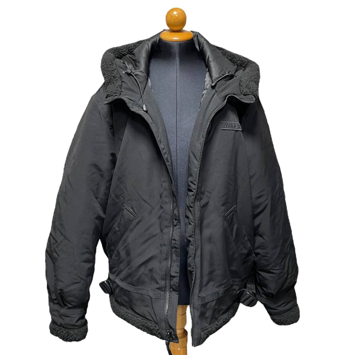 ◆中古品◆ AVIREX アビレックス 中綿ジャケット フライトジャケット ボア 783-2252050 サイズL ブラック メンズ アウター kyV15189N