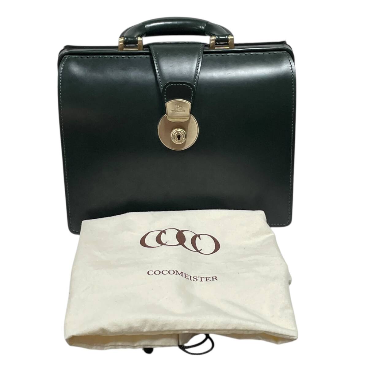 ◆中古品◆COCOMEISTER ココマイスター ダレスバック ブリーフケース グリーン系 レザーバッグ メンズ Q96554NE
