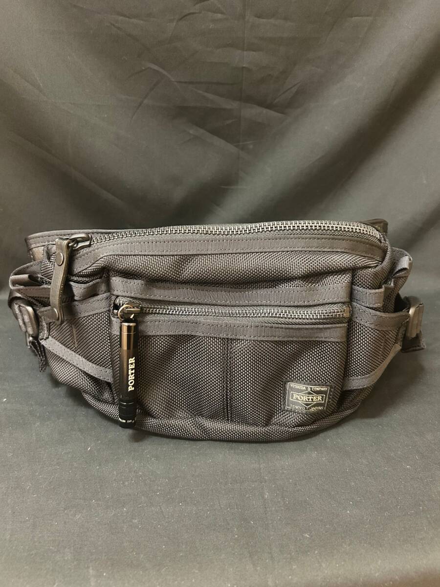 PORTER ポーター ヒート 2way ウエスト ポーチ ボディー バッグ スリング タンカー マグライト BLACK ISK3813S