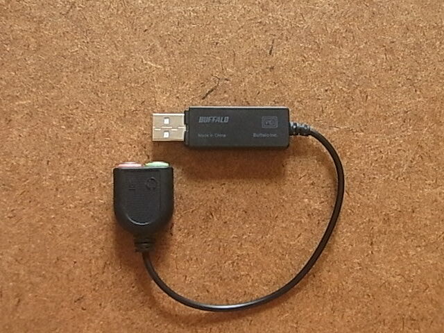 BUFFALO バッファロー　USBサウンド USBオーディオ変換ケーブル　USB→3.5mmステレオミニプラグ　送料230円　 中古