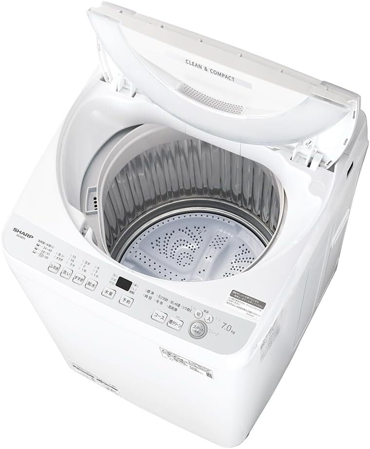 新品☆SHARP シャープ 全自動洗濯機 洗濯 7kg ステンレス シルバー 穴なし槽　送料無料10
