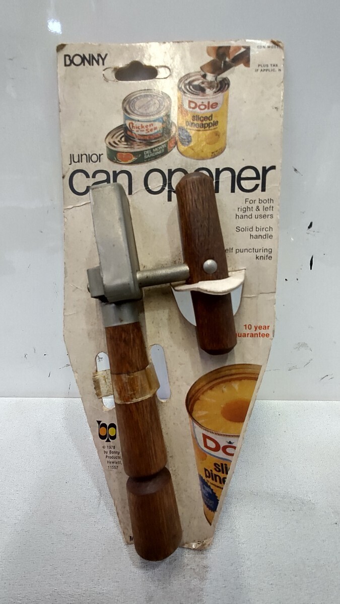レア 希少 ヴィンテージ レトロ bonny ボンニ― カンオープナー junlor MADE in USA 未使用 現状 ジャンク扱い