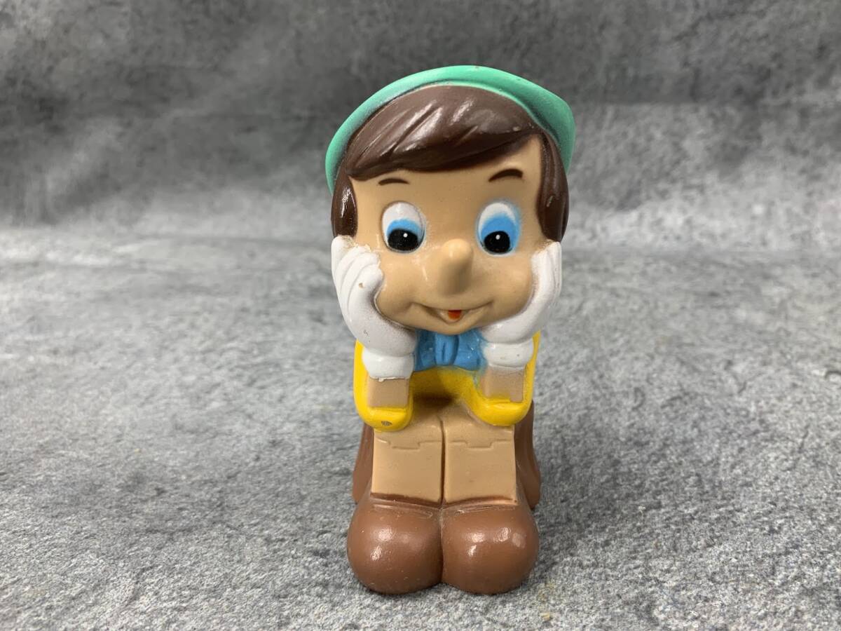 【 昭和レトロ ピノキオ ソフビ 貯金箱 】1970年 三菱銀行 ノベルティ ディズニー 非売品
