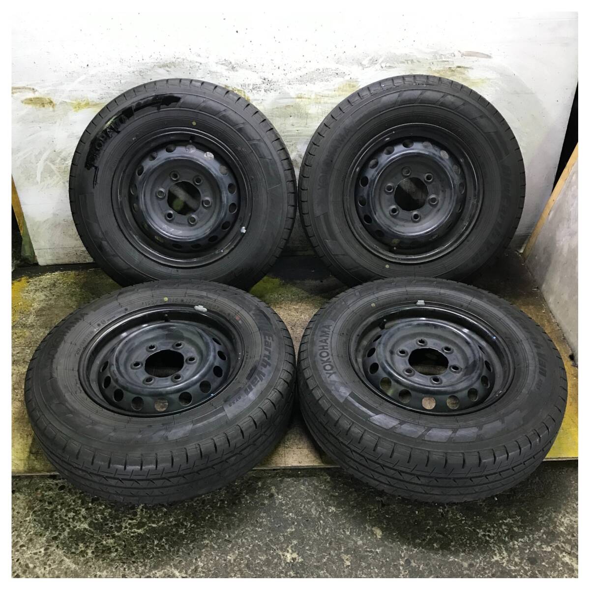 2 YOKOHAMA BLUEARTH VAN RY55 195/80R15 107/105N LT 2024年製 9.5分目 NV350 キャラバン キャラバン コモ 等 *10223