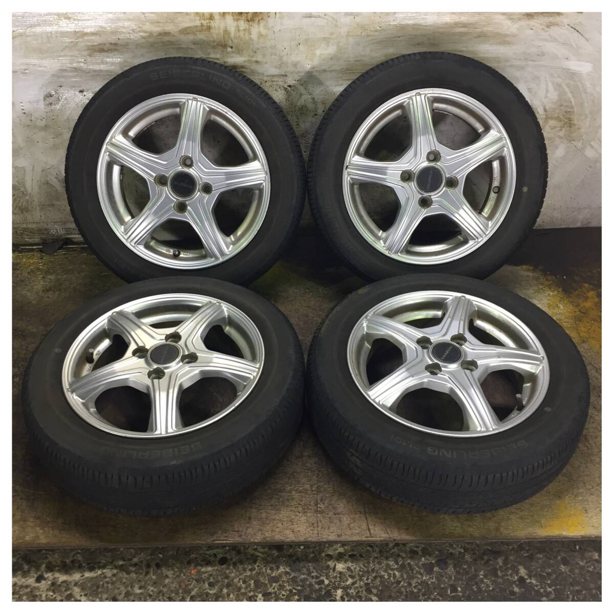 31 BRIDGESTONE SEIBERLING 155/65R14 2021年製 7分目 N-BOX パレット アルト スペーシア ワゴンＲ キャンバス タント ミラ 等 *10245