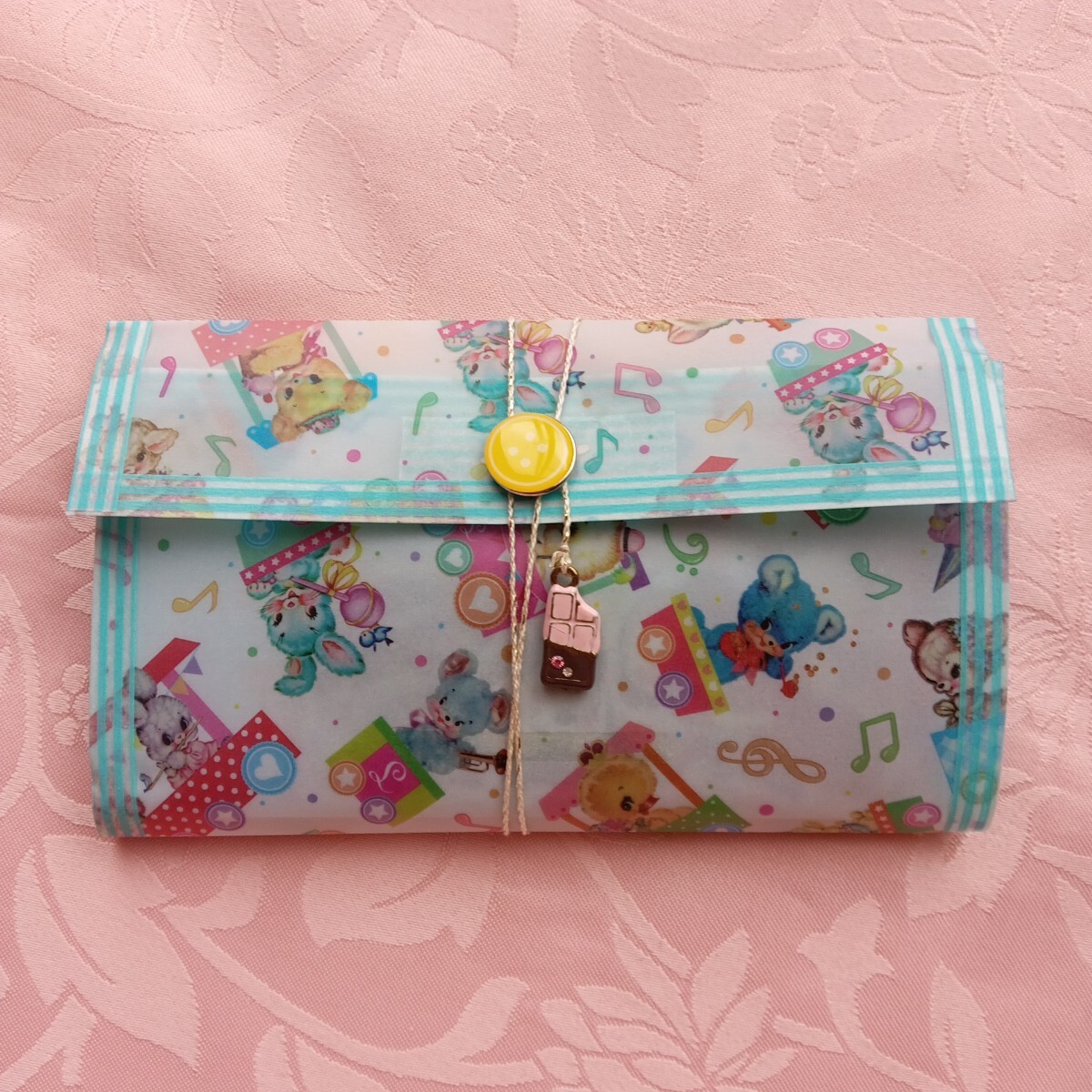 トレペ蛇腹ファイル★レトロアニマル　シール・メモ・フレークシール