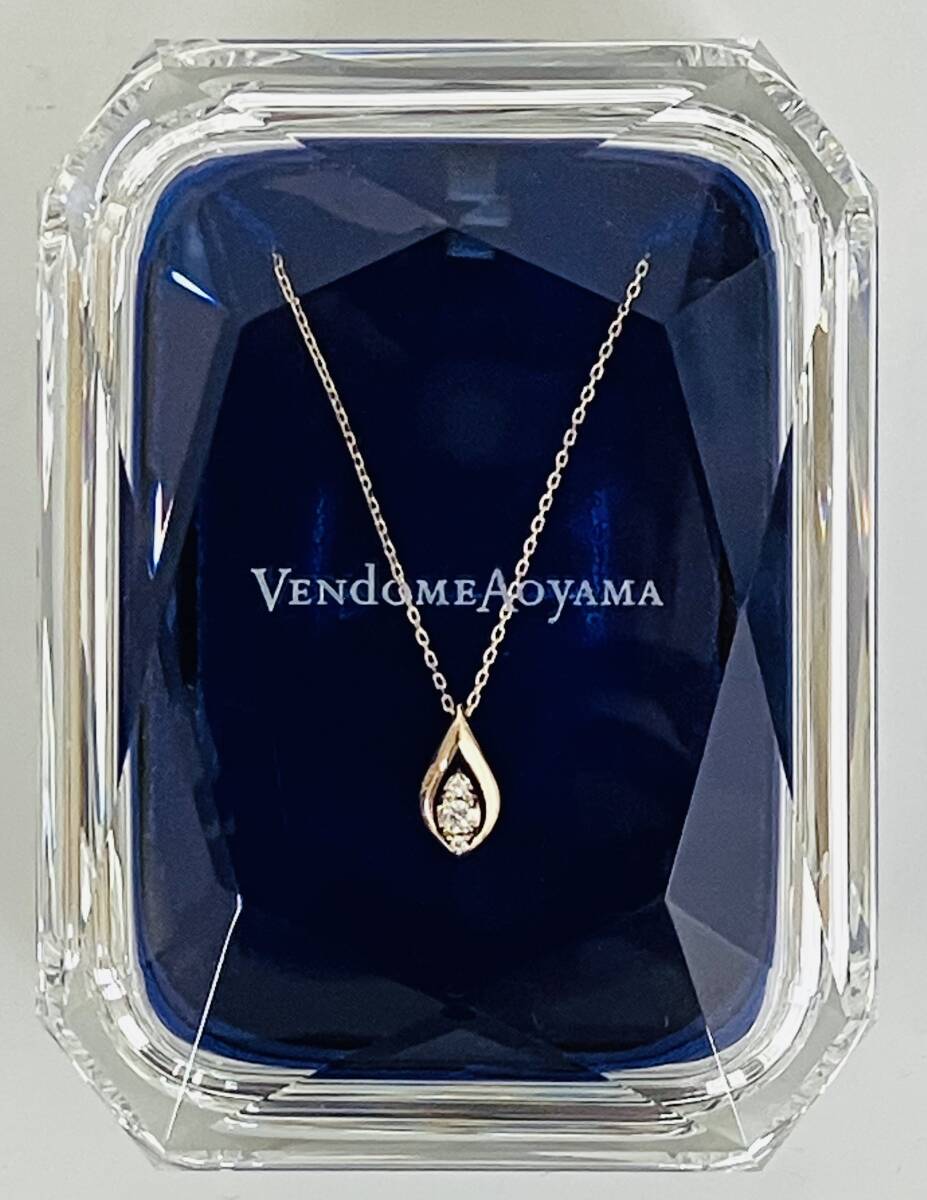 ★　K18ネックレス　★　VENDOME　AOYAMA　ヴァンドーム青山　★　K18ピンクゴールド／ダイヤモンド　総重量：約1.7g　首回り：約40cm　★
