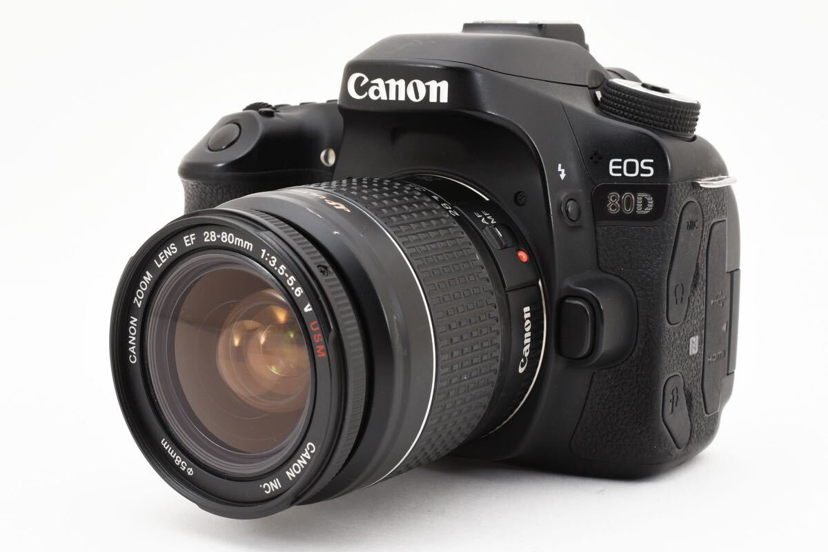 保証付き/Wi-Fi搭載/Canon EOS 80Dキャノン デジタル一眼レフカメラ/EF28-80㎜1:3.5-5.6V USM