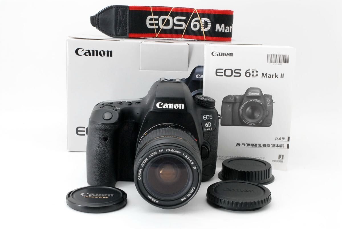デジタル一眼レフカメラ　Canon EOS 6D Mark II標準レンズセットCanon EF 28-80㎜1:3.5-5.6V USM