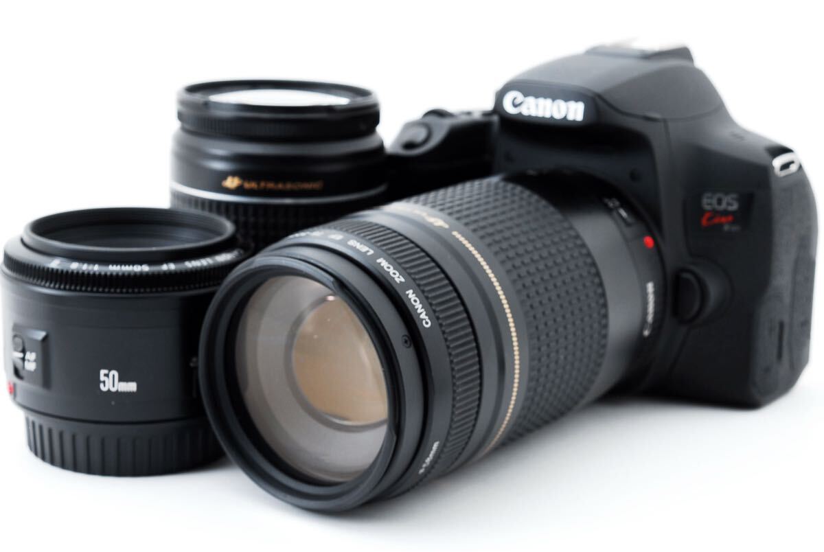 Wi-Fi/Bluetooth/動画キャノン Canon EOS Kiss X10iトリプルレンズセットEFS75-300㎜/EFS28-80㎜/EFS50㎜1:1.8II