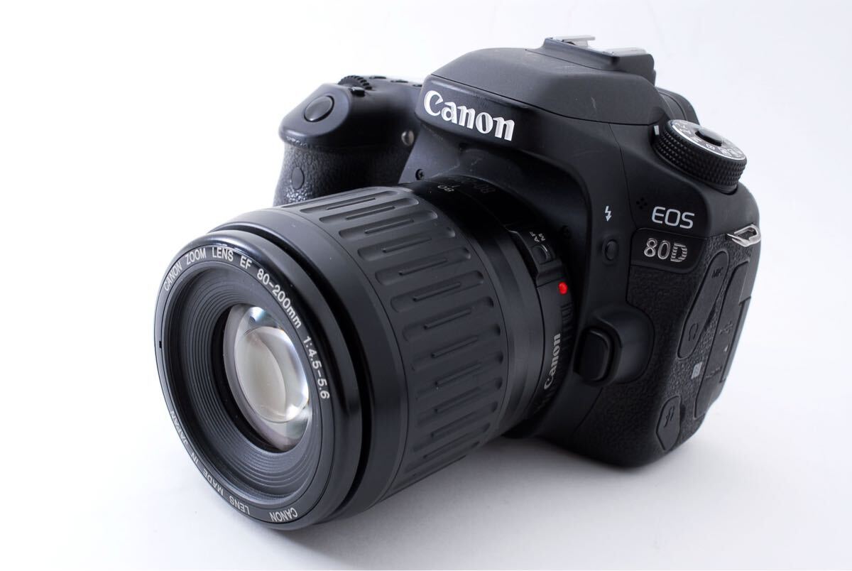 付属品完備☆ Wi-Fi搭載☆ 性能AF・高画質デジタル一眼レフカメラCanon EOS 80D☆Canon EF80-200㎜1:4.5-5.6