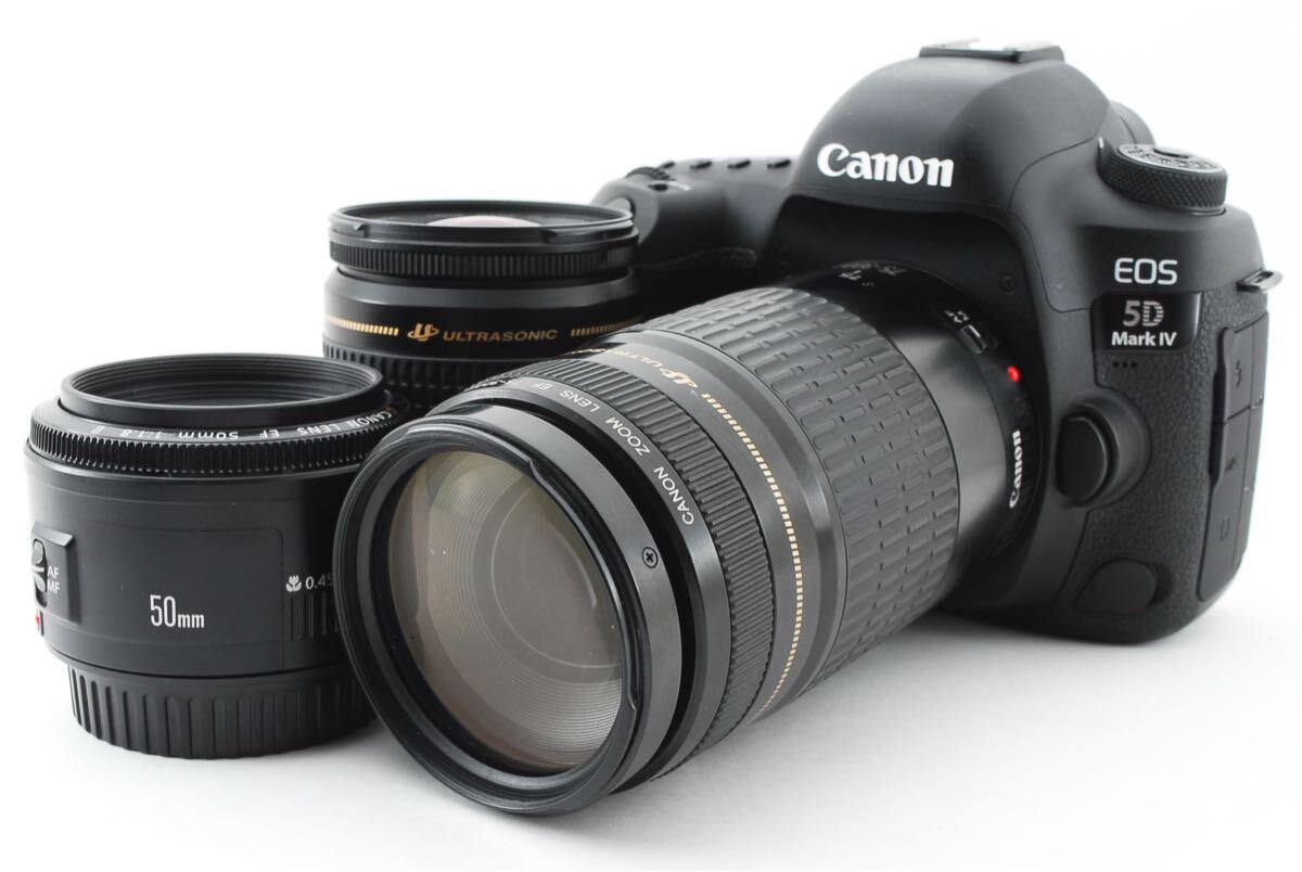 一眼レフカメラ Canon EOS 5D Mark IV EOS5DMK4、 Canon EF28-80㎜1:3.5-5.6III 、 CANON EF 75-300mm F4-5.6、Canon EF 50㎜1:1.8 II 