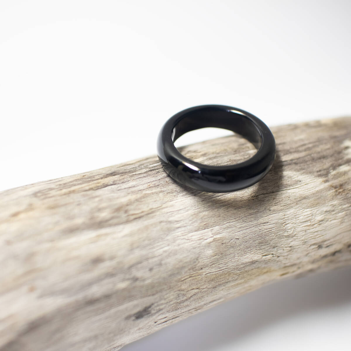 天然石 オニキス リング 1個【13〜14号】指輪 ブラック 黒 男女兼用