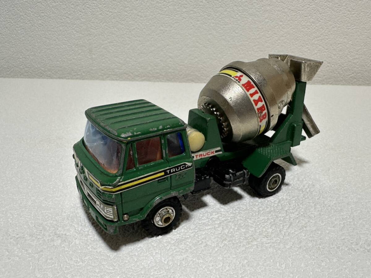 おもちゃ【om3 シンセイ ミニパワー FUSO 三菱 ミキサー車 FK セメント ミニカー ジャンク 玩具 当時物 昭和 レトロ 】