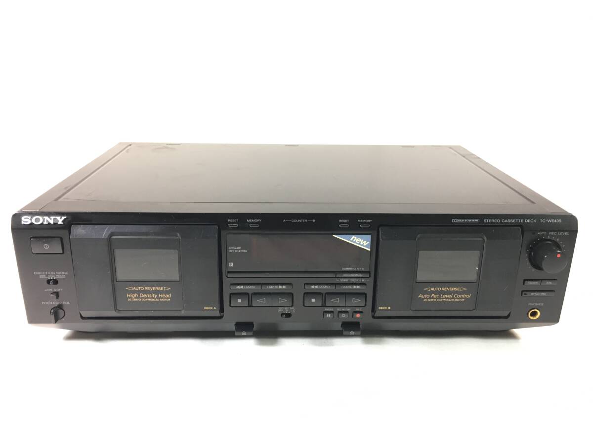 ＳＯＮＹ　ＴＣ－ＷＥ４３５　Ｗカセットデッキ　ピッチコントロール機能付　両デッキベルト新品交換済　ソニー