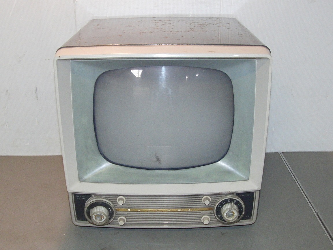NATIONAL ナショナル T-14C1S ブラウン管テレビ 真空管 配線図あり 昭和33年 博物館級　/BS90Ba