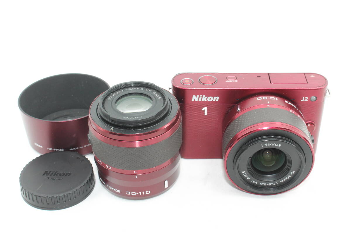 【20250715KNC-27】Nikon Nikon 1 J2 ダブルズームキット1 NIKKOR VR 10-30mm f/3.5-5.6/1 NIKKOR VR 30-110mm f/3.8-5.6