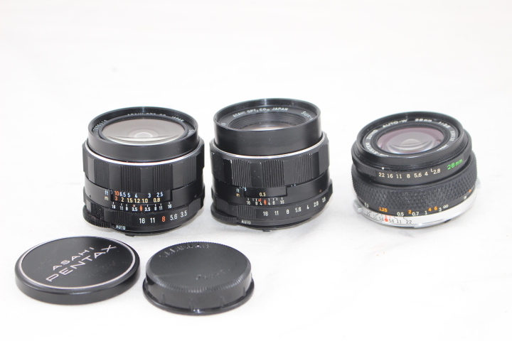 【20240804MA-011】Pentax M42 Super Takumar 28mm F3.5※55mm F1.8　OLYMPUS 28mm F2.8 