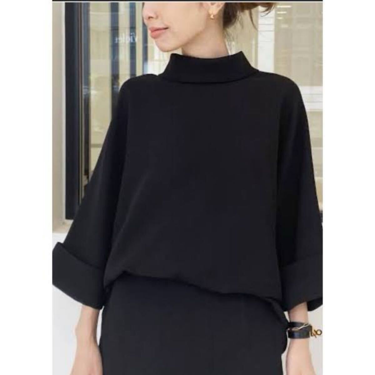 新品タグ付 40,700円 L'Appartement購入 MARK KENLY DOMINO TAN マークケンリードミノタン BAILEE CREPE GEORGETTE BLOUSE 36