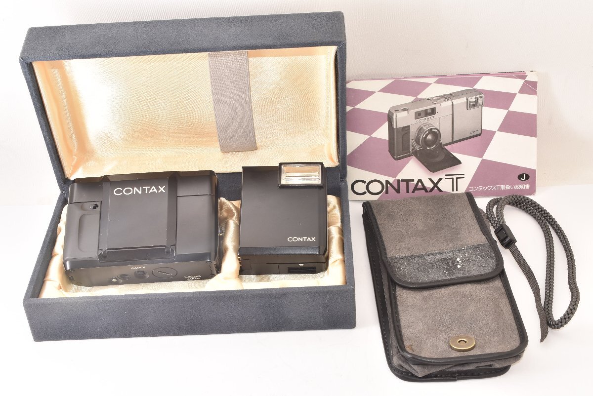 コンタックス CONTAX T 初代 ストロボ付き コンパクトフィルムカメラ ブラック J2508019