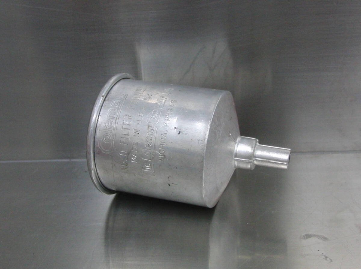 希少 Coleman フューエル ファンネル フィルター 金属 No.0 Filter Funnel コールマン アルミ ファネル ヴィンテージ 札幌 手稲