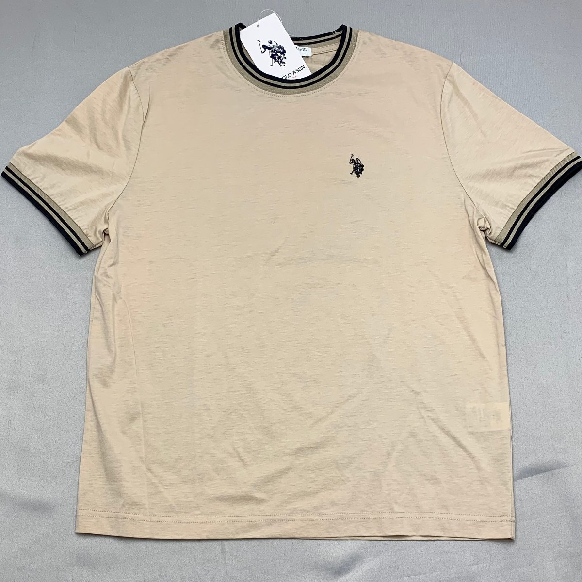 【送料無料】【新品】US.POLO.ASSN レディース半袖Tシャツ（ストレッチ・接触冷感素材）　フリー(Ｍ～L)　　ベージュ★51239