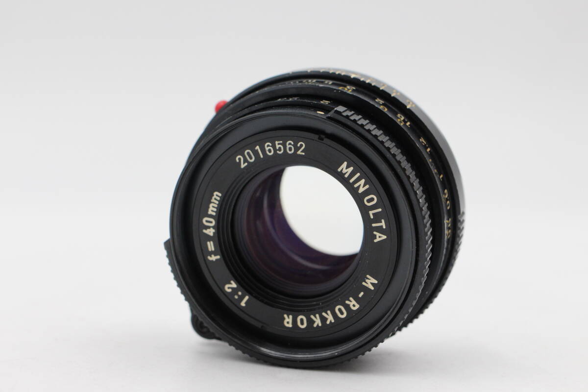 値下げ◆美品☆MINOLTA ミノルタ M-ROKKOR 40mm 1:2 f2 マニュアルフォーカス カメラレンズ ###z10949