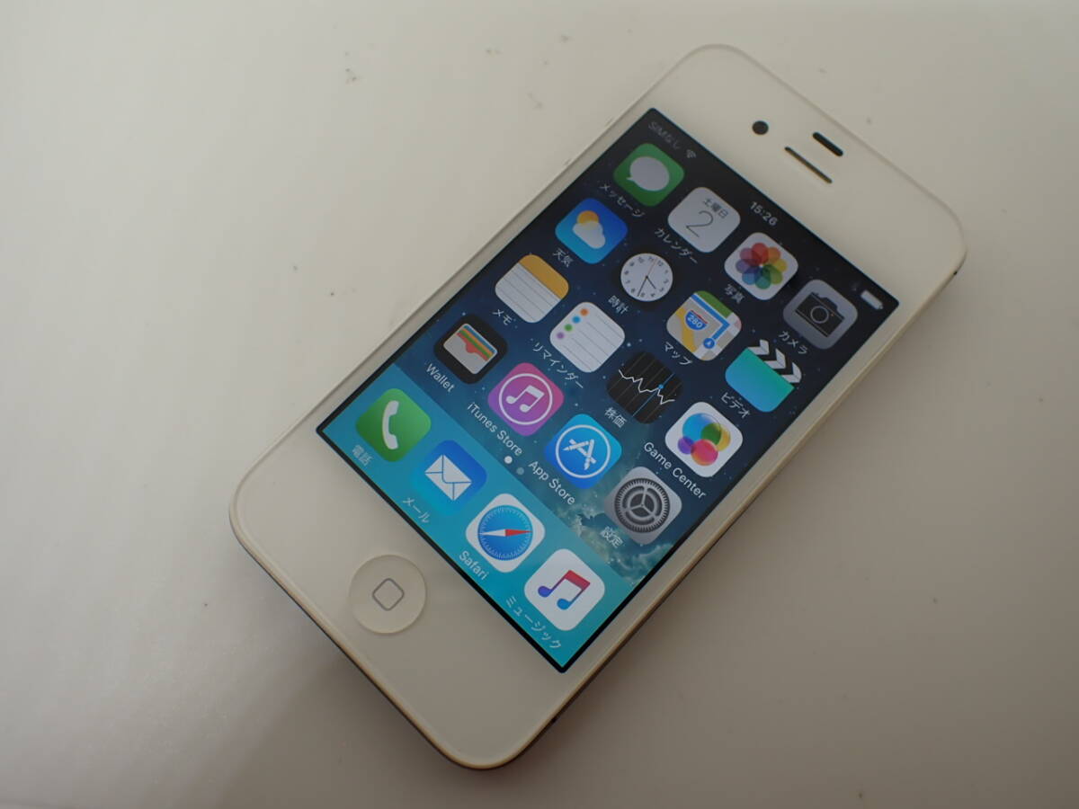バッテリー交換済み　Apple　iPhone4S　16GB　A1387　MD240J/A　アップル　アイフォン４S　１６ＧＢ　