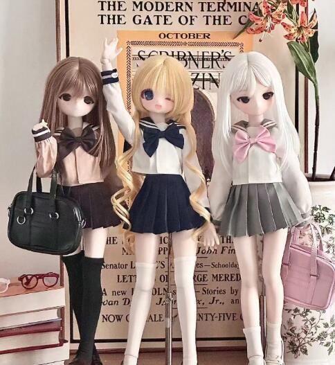 即決!MDD.MSD.お洋服 セーラー服 制服 1/4 球体関節人形用衣装 ドール服 ドルフィードリーム おもちゃ ワンピース 人形25do001