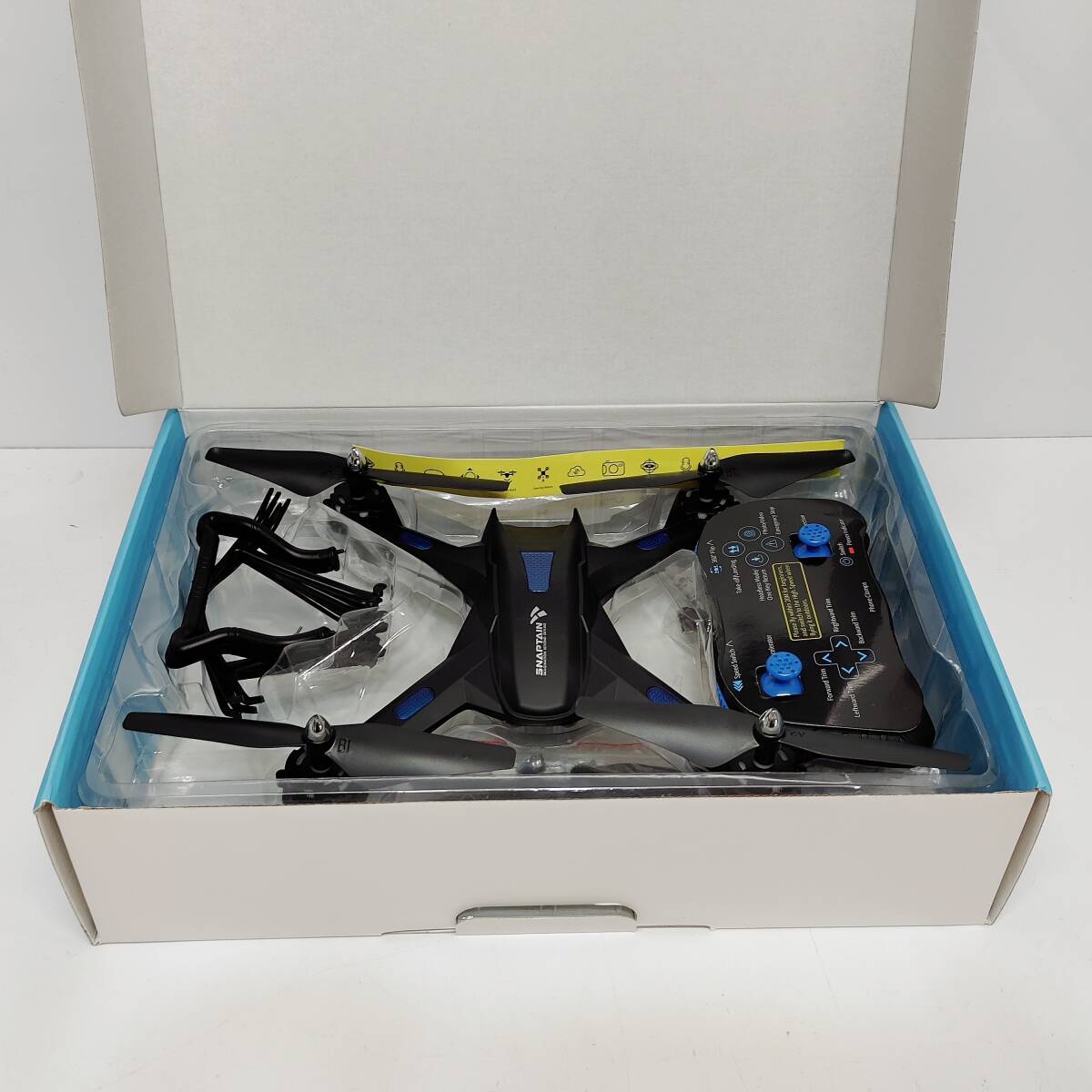 ●S5C ドローン SNAPTAIN ブラック×ブルー 付属品完備 4-AXIS DRONE ホビーラジコン M2204