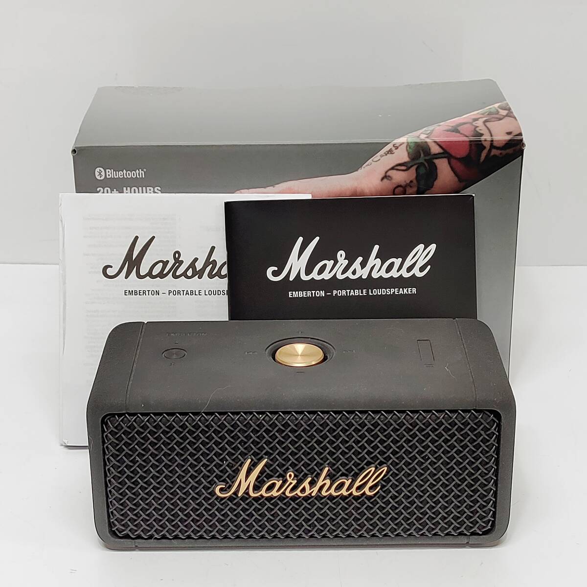 ●動作品 マーシャル EMBERTON ポータブル ワイヤレススピーカー Marshall Bluetooth エンバートン 音響機器 オーディオ S4496