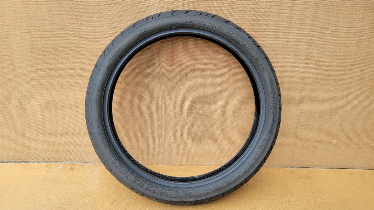 中古タイヤ 2015年製 SHINKO SR777 100/90-19 フロントタイヤ チューブレス