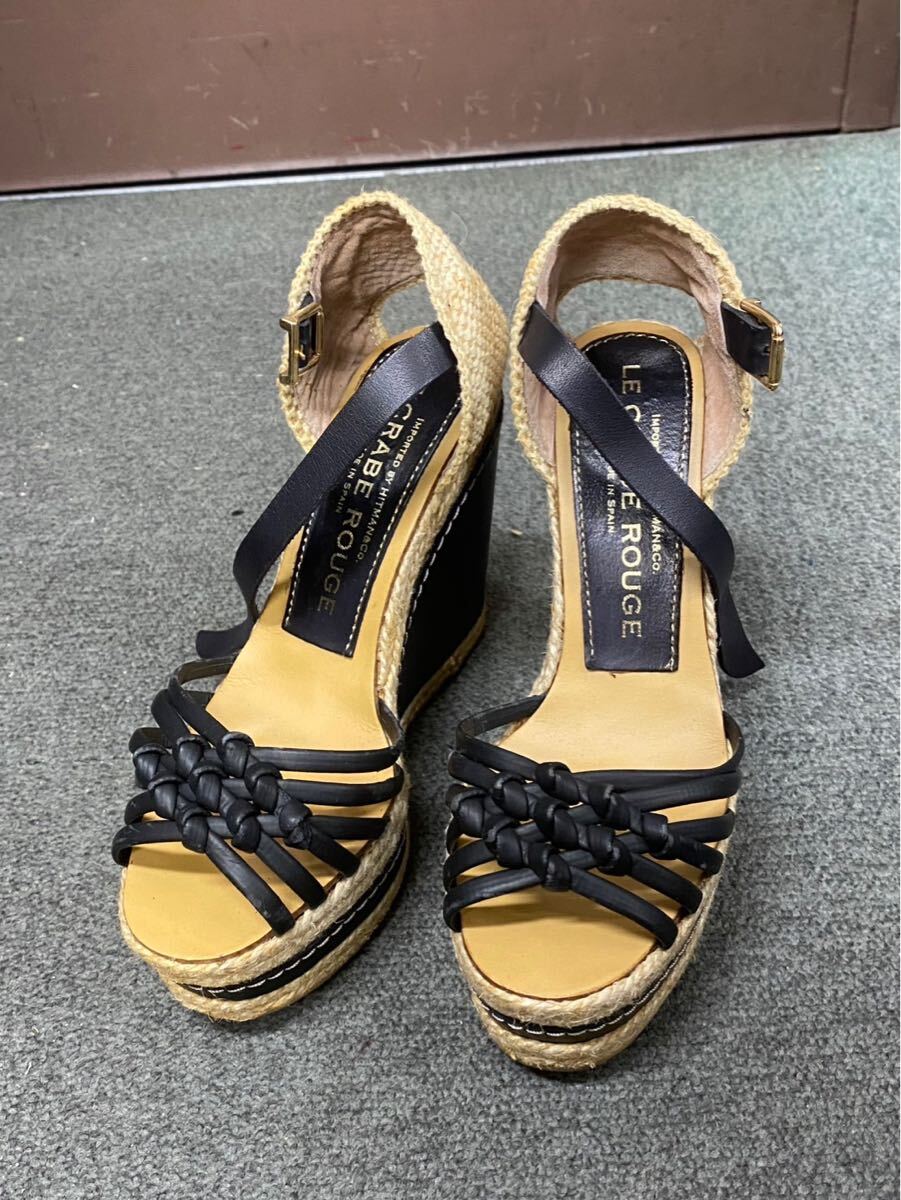  LE CRABE ROUGE ルクラベルージュ レディース ヒール ストラップサンダル