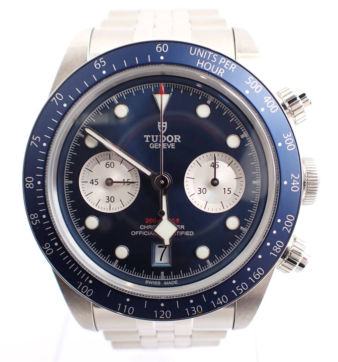 美品 TUDOR(チュードル) ブラックベイクロノ ブティック限定 79360B SS AT 自動巻き オートマ 限定品 コマあり 付属完備 メンズ 腕時計
