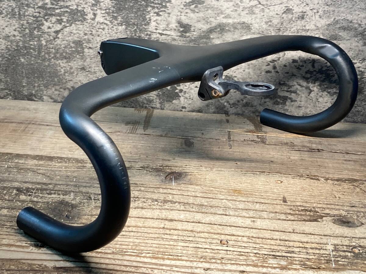 JH397 ボントレガー BONTRAGER AEOLUS RSL VR-C ハンドルバー カーボン ステム一体型 120mm ブラケットC-C420mm ※エンドカット