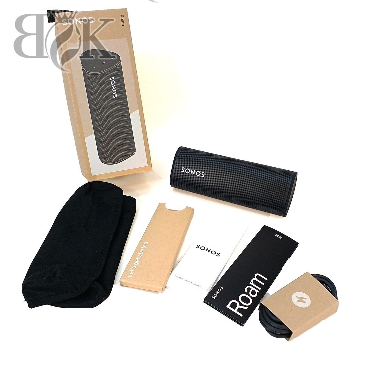 ソノス ローム Rome ポータブル スピーカー 充電式 Wi-Fi Bluetooth対応 箱付き 通電確認済 動作未確認 ジャンク扱い SONOS 中古 ★